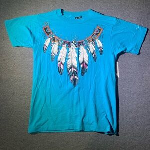 Vintage Single Stitch Shirt Medium Native Feathers Dream Catcher 3D Print